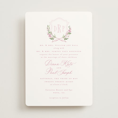 This is a jasper wedding invitations with standard by Claudia Orengo called lavender printing on signature in standard