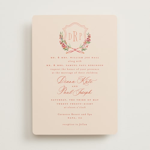 This is a namaqualand wedding invitations with standard by Claudia Orengo called lavender printing on signature in standard