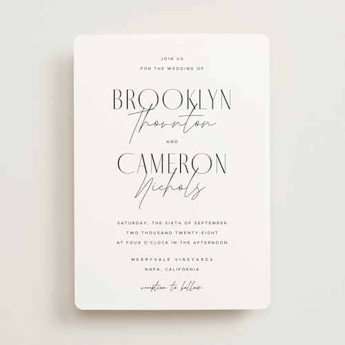 This is a silk wedding invitations with standard by Kelly Schmidt called arabilla overlap printing on signature in standard