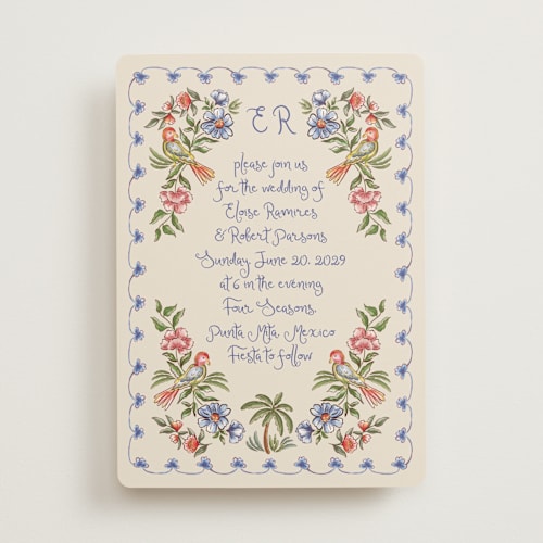 This is a sea wedding invitations with standard by Chris Griffith called artisan wedding printing on signature in standard