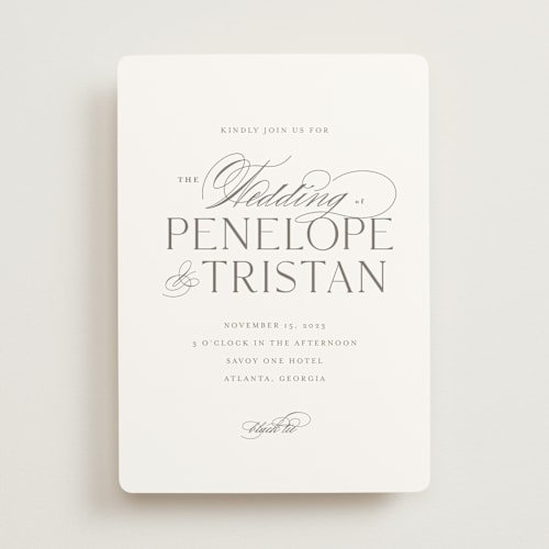 This is a mist wedding invitations with standard by chocomocacino called calisson printing on signature in standard