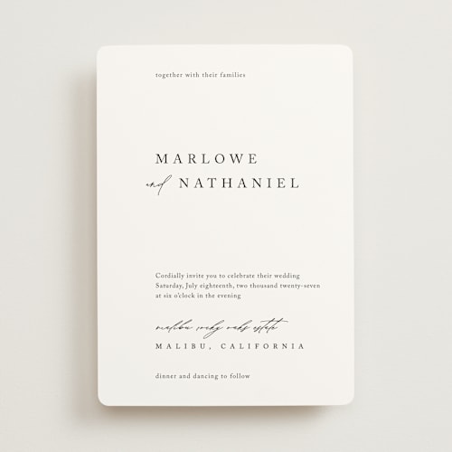 This is a silk wedding invitations with standard by Kelly Schmidt called astoria printing on signature in standard