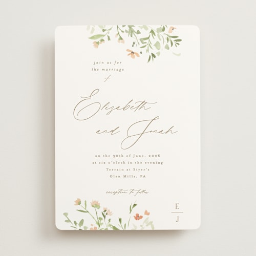 This is a toffee wedding invitations with standard by Everett Paper Goods called brynn printing on signature in standard