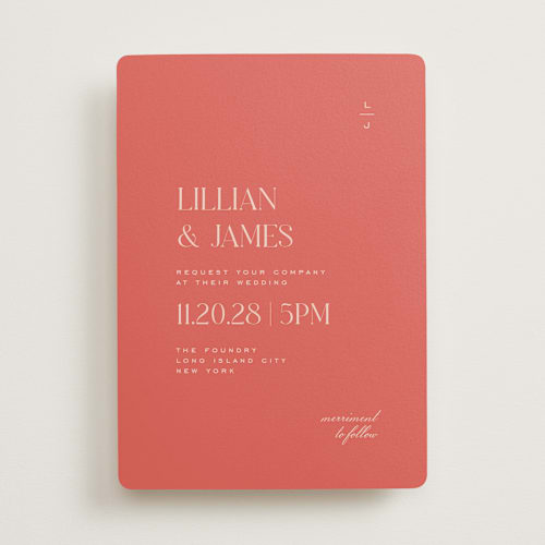 This is a verona sunset wedding invitations with standard by Heather Cairl called clarity printing on signature in standard