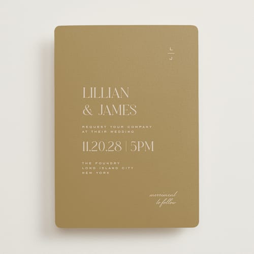 This is a martini wedding invitations with standard by Heather Cairl called clarity printing on signature in standard
