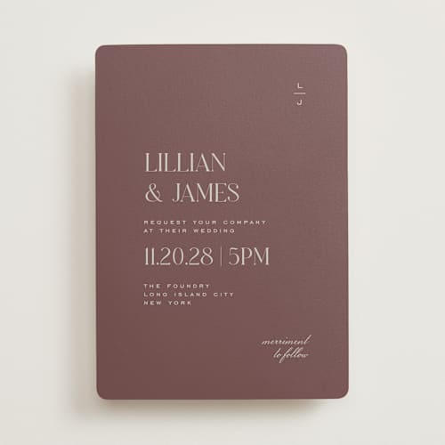 This is a fig wedding invitations with standard by Heather Cairl called clarity printing on signature in standard