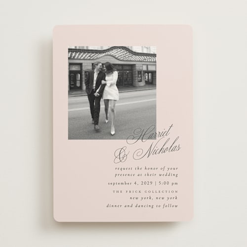 This is a maison blush wedding invitations with standard by Ana de Sousa called written with love printing on signature in standard