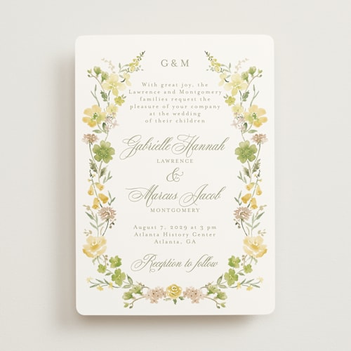 This is a lime wedding invitations with standard by Petra Kern called everlasting romance printing on signature in standard