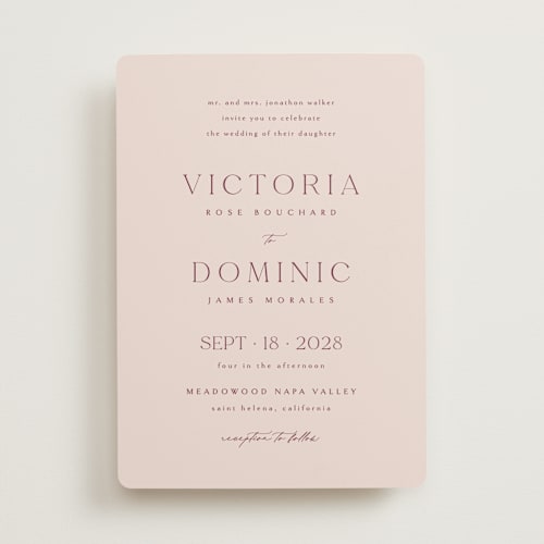 This is a sunset wedding invitations with standard by Kelly Schmidt called victoria printing on signature in standard