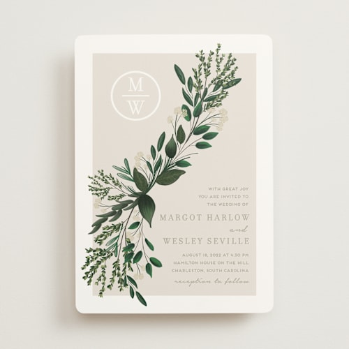 This is a cypress wedding invitations with standard by Kaydi Bishop called watermark printing on signature in standard