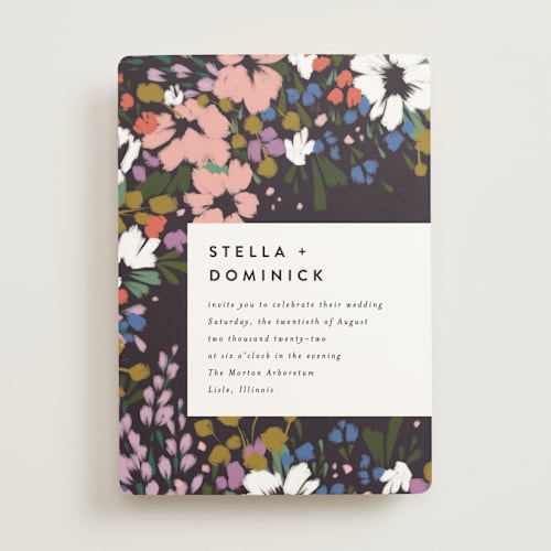 This is a onyx wedding invitations with standard by Angela Marzuki called spring dream printing on signature in standard