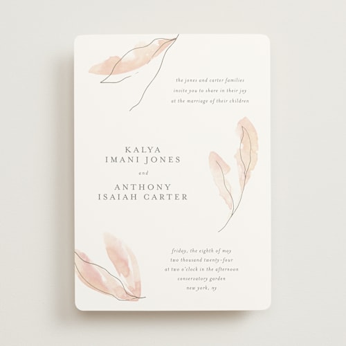 This is a autumn kiss wedding invitations with standard by Design Lotus called autumn euphoria printing on signature in standard