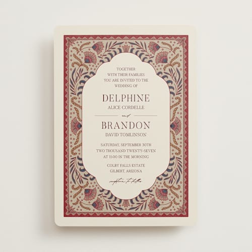This is a merlot wedding invitations with standard by Jen Owens called century printing on signature in standard