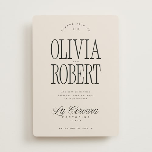 This is a linen wedding invitations with standard by Kelly Schmidt called riviera printing on signature in standard