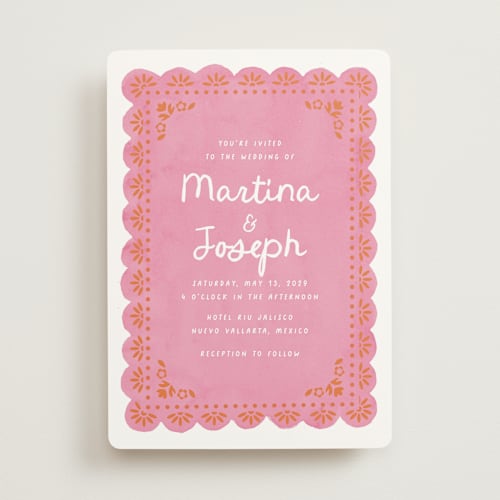 This is a carnation wedding invitations with standard by Itsy Belle Studio called vienes printing on signature in standard