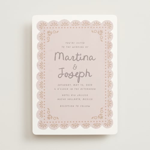 This is a papyrus wedding invitations with standard by Itsy Belle Studio called vienes printing on signature in standard