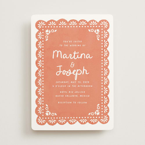 This is a melon wedding invitations with standard by Itsy Belle Studio called vienes printing on signature in standard