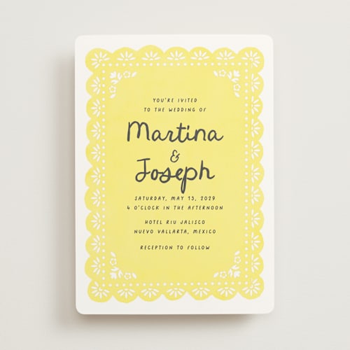 This is a butter wedding invitations with standard by Itsy Belle Studio called vienes printing on signature in standard