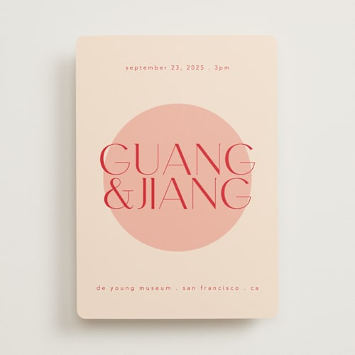 This is a blossom wedding invitations with standard by Hudson meet Rose called unity printing on signature in standard