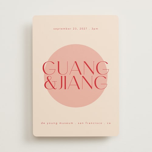 This is a blossom wedding invitations with standard by Hudson meet Rose called unity printing on signature in standard