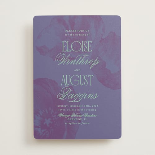 This is a starling wedding invitations with standard by Morgan Kendall called maximalist poppies printing on signature in standard