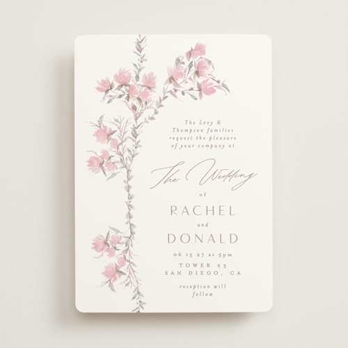 This is a posie wedding invitations with standard by Phrosné Barwood called butter blossoms printing on signature in standard