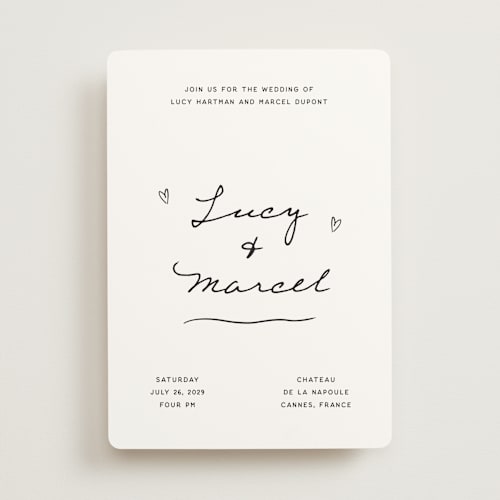 This is a paper wedding invitations with standard by Ani Somi called ballpoint suite printing on signature in standard