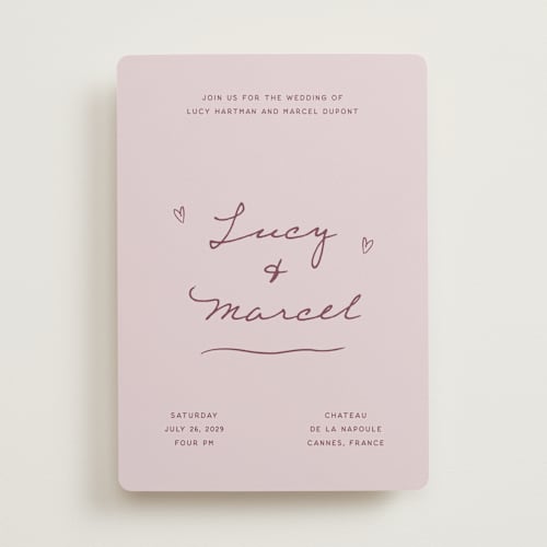 This is a pool wedding invitations with standard by Ani Somi called ballpoint suite printing on signature in standard