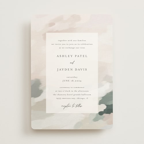 This is a forest wedding invitations with standard by Melanie Severin called vista printing on signature in standard