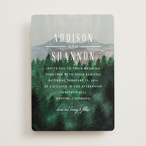 This is a smoke wedding invitations with standard by Elly called adventure awaits printing on signature in standard