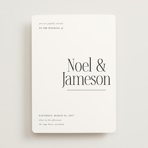 This is a cloud wedding invitations with standard by Ashlee Townsend called modern space printing on signature in standard