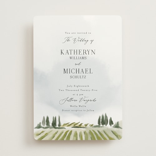 This is a sky wedding invitations with standard by Rebecca Durflinger called estate printing on signature in standard