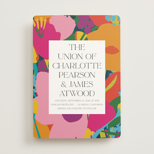This is a garden wedding invitations with standard by Inkblot Design called to the max printing on signature in standard