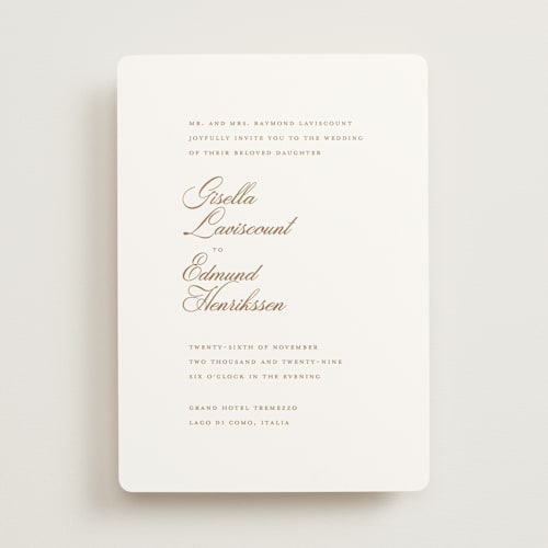This is a dijon wedding invitations with standard by chocomocacino called gregada printing on signature in standard