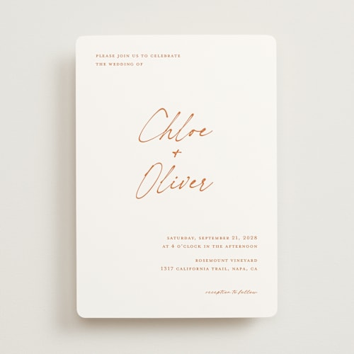 This is a spritz wedding invitations with standard by Pippa Shaw called modern classic printing on signature in standard