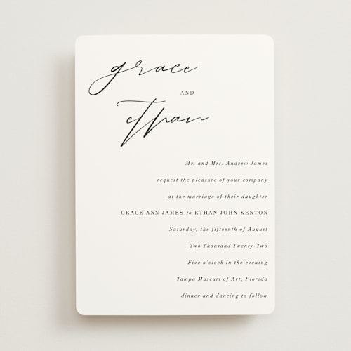 This is a champagne wedding invitations with standard by Kasia Labocki called first dance printing on signature in standard