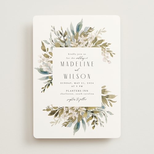 This is a frost wedding invitations with standard by Chris Griffith called wedding festive printing on signature in standard