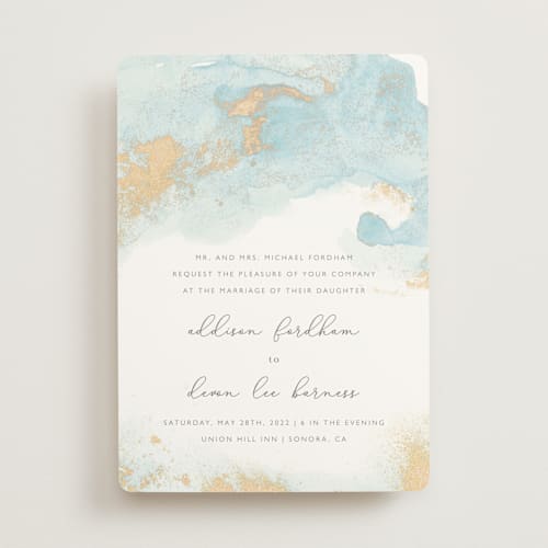 This is a topaz wedding invitations with standard by Helen Halik called my tenderness printing on signature in standard