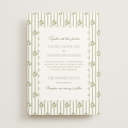 This is a petal wedding invitations with standard by Lisa Joanna Harrison called summer fields printing on signature in standard