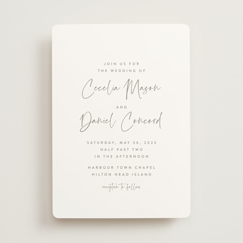 This is a sage wedding invitations with standard by Lea Delaveris called in this together printing on signature in standard