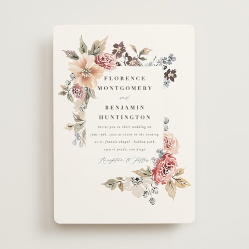 This is a meadow wedding invitations with standard by Wildfield Paper Co called wildflower garden printing on signature in standard