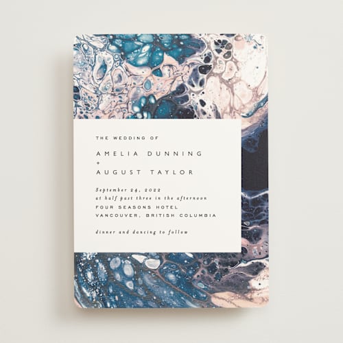 This is a celestial wedding invitations with standard by Alethea and Ruth called swirl printing on signature in standard