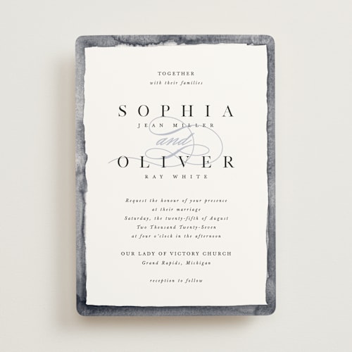This is a marine wedding invitations with standard by Pixel and Hank called first love printing on signature in standard