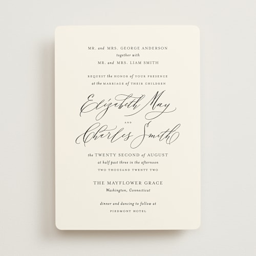This is a linen wedding invitations with standard by Design Lotus called elysium printing on signature in standard
