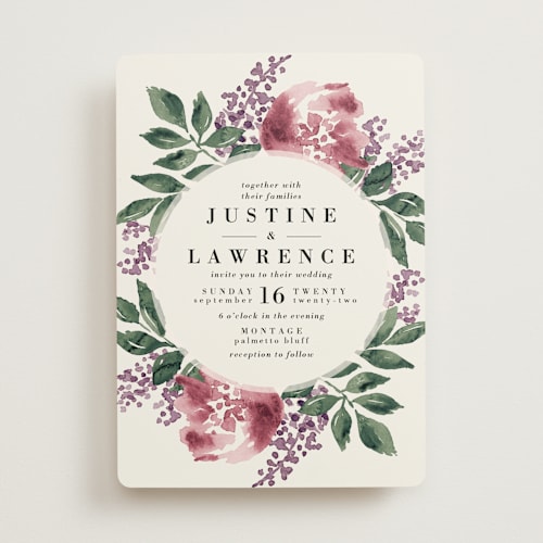 This is a spring wedding invitations with standard by Chris Griffith called southern comfort printing on signature in standard