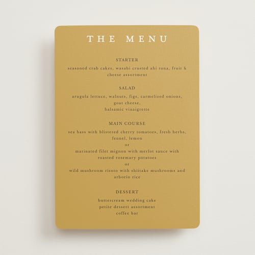 This is a sunrise menu cards with standard by Lindsay Megahed called silhouette printing on signature in 5x7