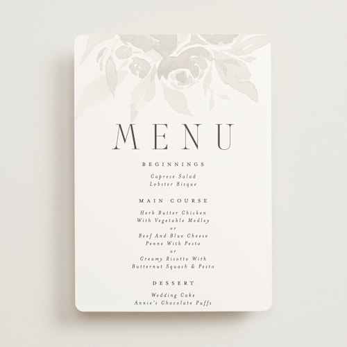 This is a cotton menu cards with standard by Erin L. Wilson called city center printing on signature in standard