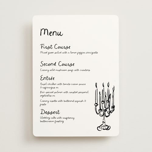 This is a sugar menu cards with standard by Cass Loh called inky printing on signature in 5x7