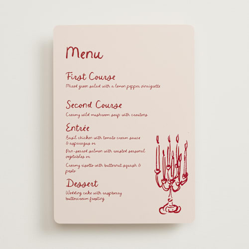 This is a wine menu cards with standard by Cass Loh called inky printing on signature in 5x7