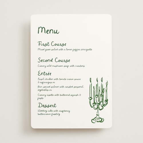 This is a forest menu cards with standard by Cass Loh called inky printing on signature in 5x7
